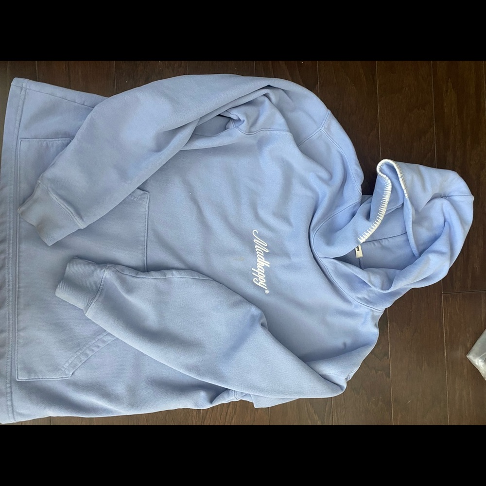 Mad happy baby blue sweatshirt